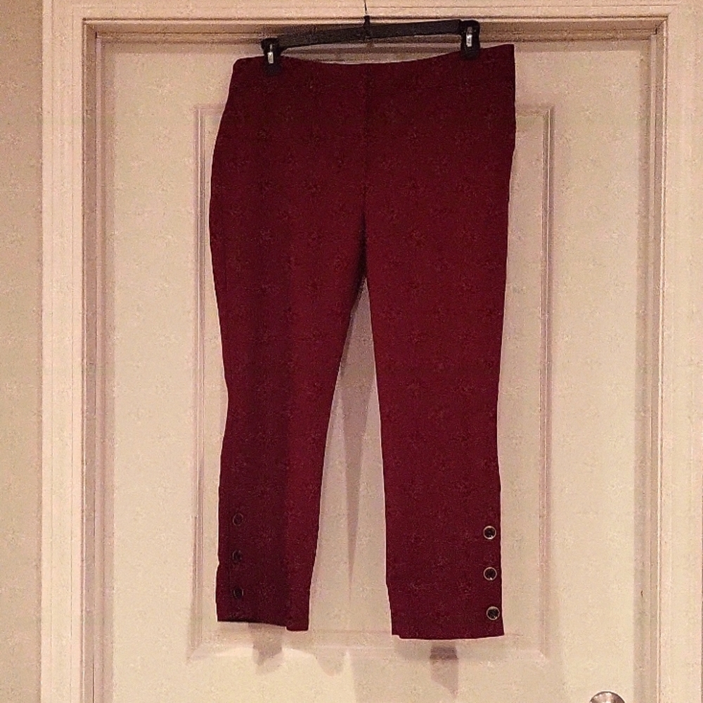 Anne Taylor Factory Red Ankle Length Pants -size 14